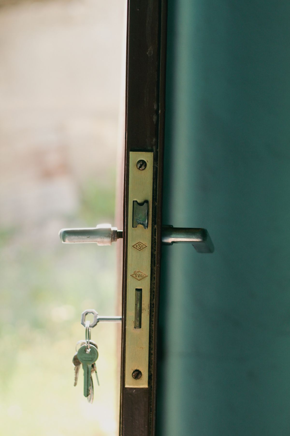 Keys in a cottage door